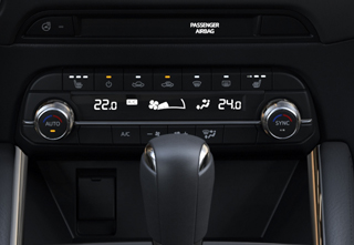 The dashboard of the Mazda CX-5 Centre-Line is finished with titanium piping and stitching.