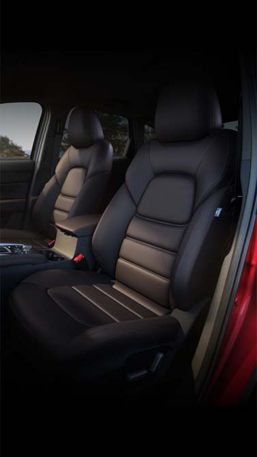 Brown Nappa leather interior of the Mazda CX-5.