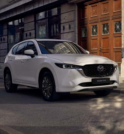 The Mazda CX-5 parked in the city