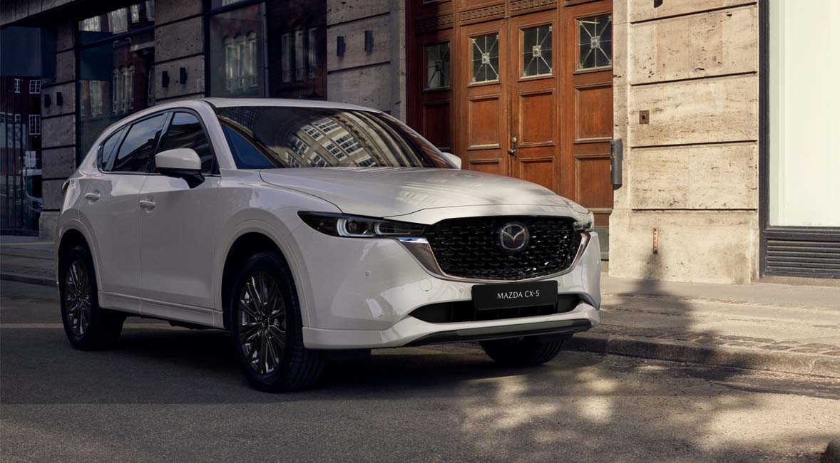 The Mazda CX-5 parked in the city