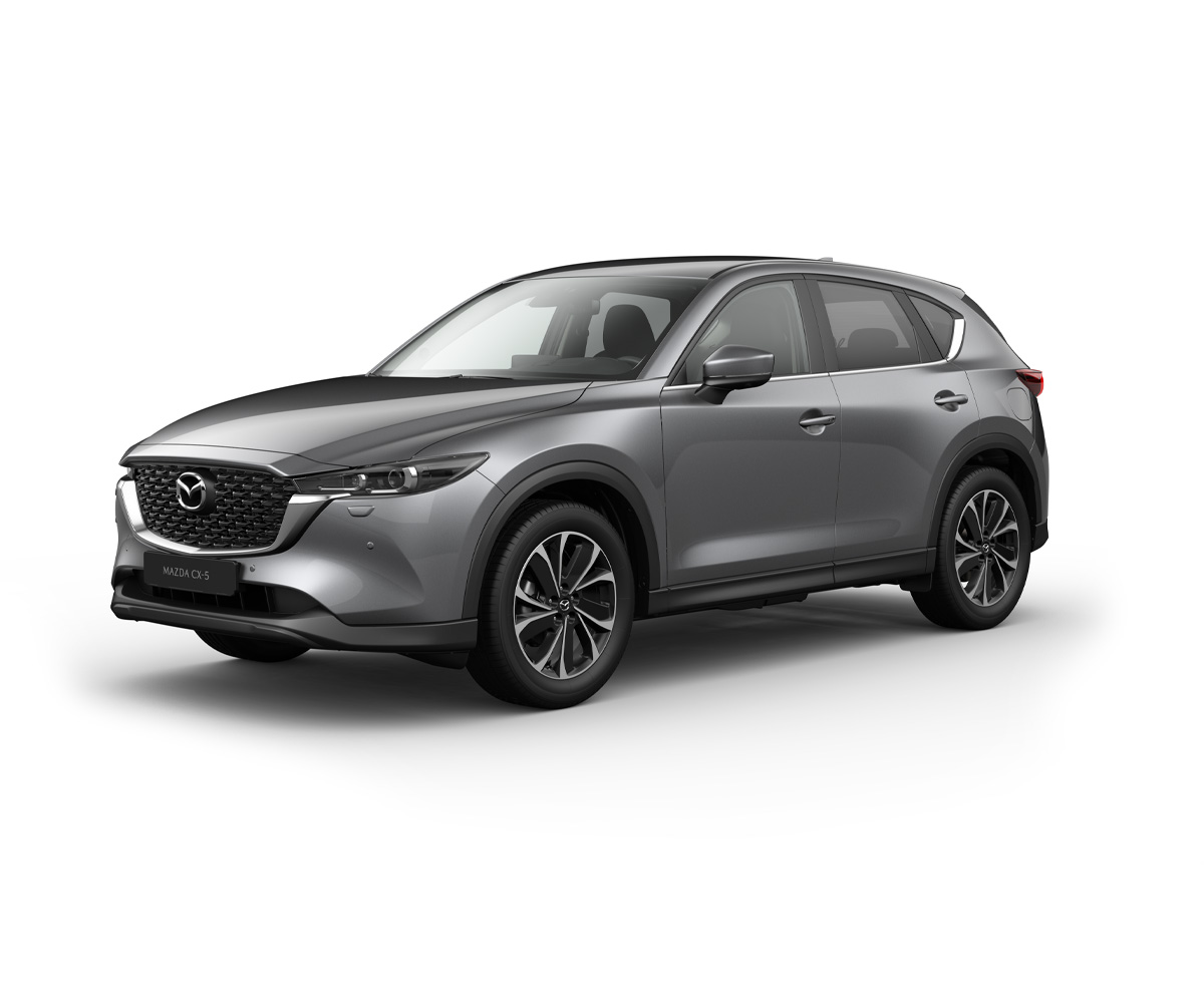 Versão Advantage do Mazda CX-5 com exterior em Machine Grey.