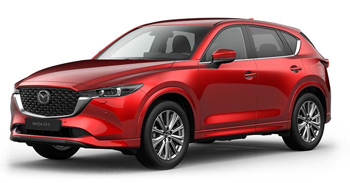 Mazda CX-5 în culoarea Soul Red Crystal