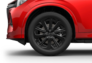 The 20-inch alloy wheels of the all-new Mazda CX-60 in the Homura grade.