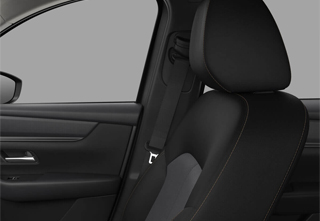 The seats in the all-new Mazda CX-60 Prime-Line grade accented with an open weave fabric