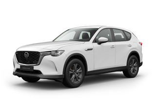 The all-new Mazda CX-60 in Arctic White exterior colour in the Prime-Line grade