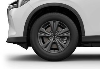 The 18-inch wheels of the all-new Mazda CX-60 in the Prime-Line grade