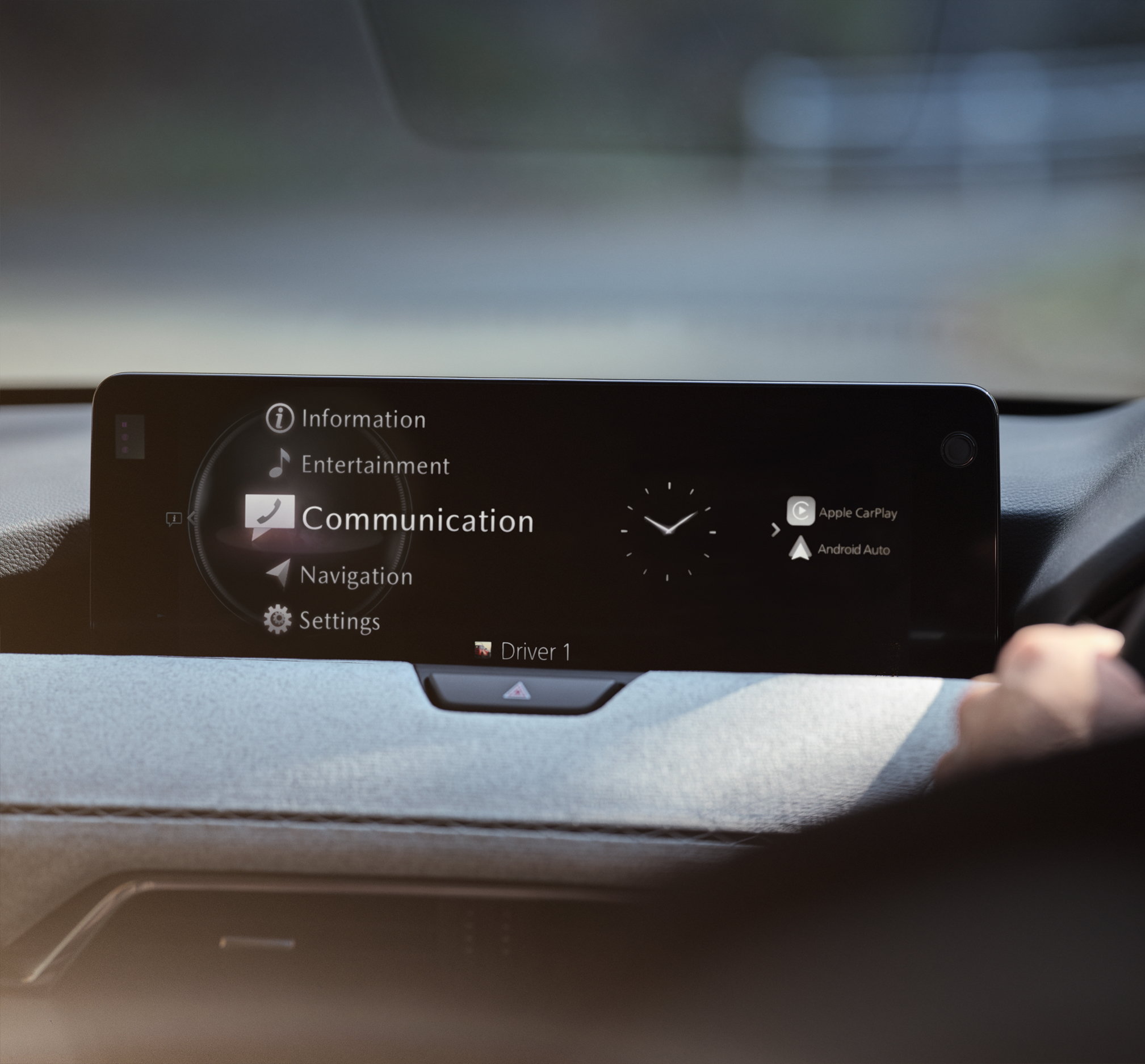 The 12.3” infotainment centre display inside the Mazda CX-60.