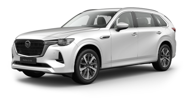 Mazda CX-80 в цвят Rhodium White