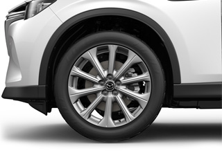 20" sølvfarvede hjul på Mazda CX-80 med Exclusive-line-udstyrsniveauet