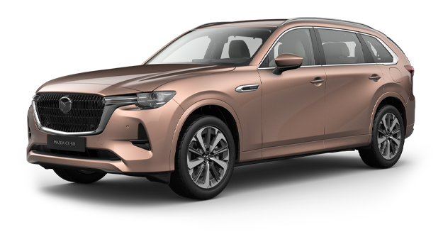 Mazda CX-80 in der Farbe Melting Copper