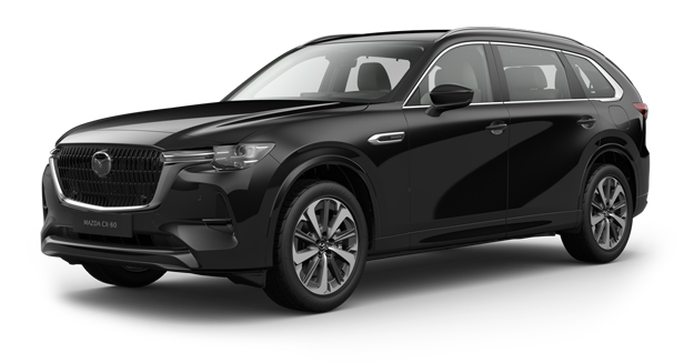 Mazda CX-80 in der Farbe Jet Black