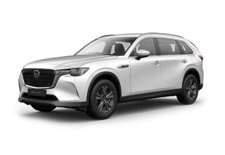 Mazda CX-80 in Rhodium White color in Exclusive-Line equipment