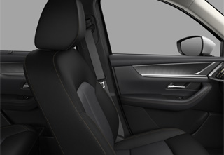 Black Cloth seat in the Mazda CX-80 Exclusive-Line trim level