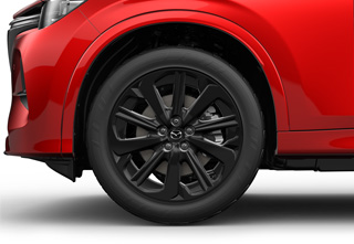 20 inch Black alloy wheels on the Mazda CX-80 in the Homura trim level