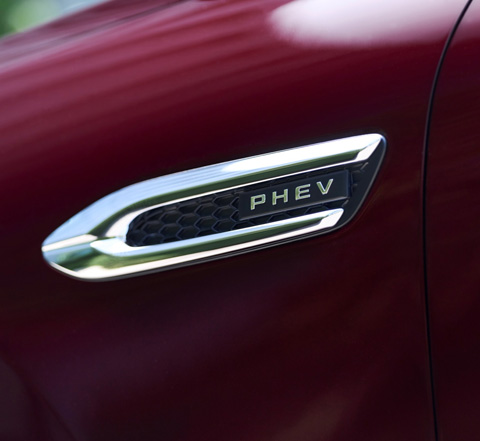 Mazda badge PHEV for Plug-In Hybrid Electric Vehicle 