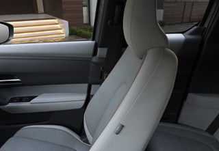 The leather seats in the Mazda MX-30 Exclusive-Line grade.
