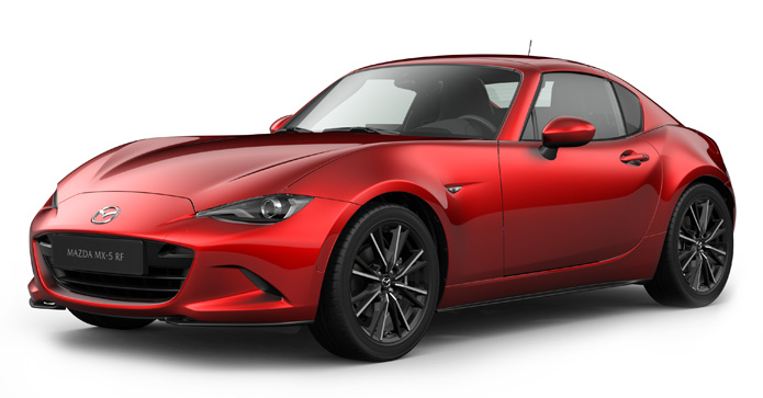 Mazda MX-5
 RF v červené barvě Soul Red Crystal