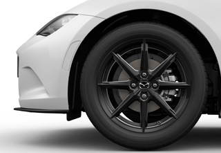 16" hjul – Sort på Mazda MX-5
 Roadster med Prime-line udstyrsniveau