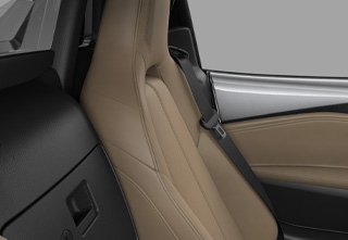 Tan Nappa Leather with perforation in the Mazda MX-5 RF Exclusive-Line trim level