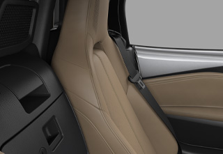 Tan Nappa Leather with perforation in the Mazda MX-5 Roadster Kazari trim level