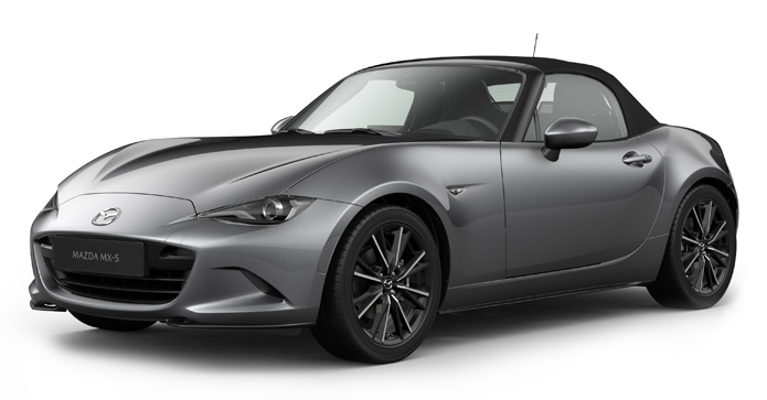 Mazda MX-5 Roadster in Machine Grey color