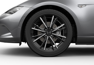 17" Black Machining Alloy Wheels on the Mazda MX-5 RF Kazari trim level