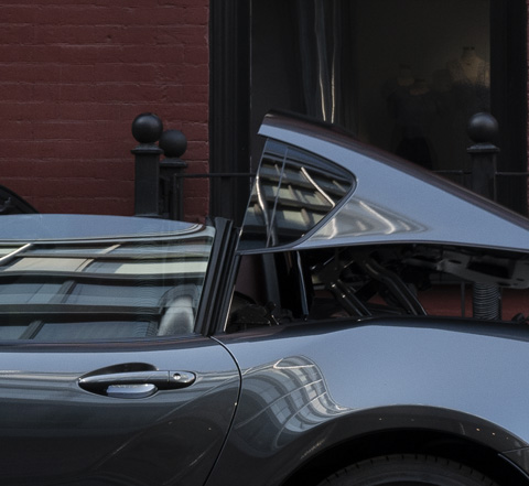 The Mazda MX-5 RF with its retractable hardtop opening.