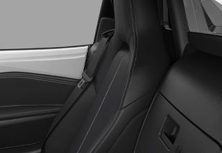 Leather seats (black) with perforation in the Mazda MX-5
 RF Exclusive-Line trim level