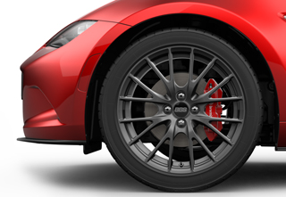 17 inch BBS forged (PE) on the Mazda MX-5
 RF in the Homura trim level