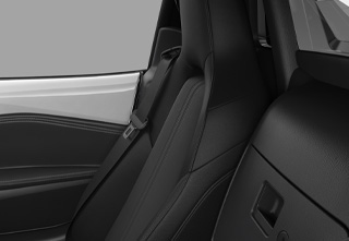 Seat material - (Side) Black cloth trim in the Mazda MX-5
 RF Prime-Line trim level