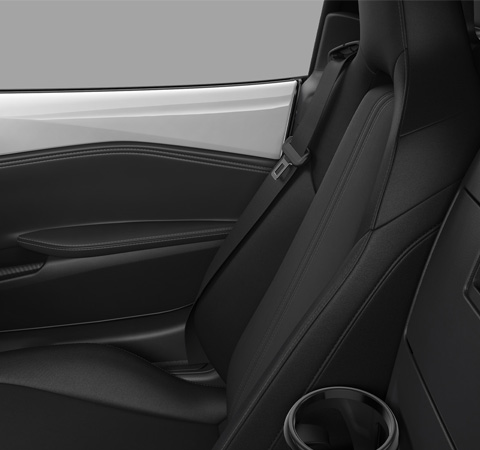 The Black cloth Seat of the MX-5 Hard-top.