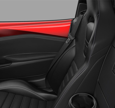 The Recaro seats of the MX-5 Hard-top.