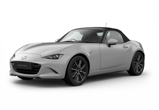 Mazda MX-5 Roadster in Aero Grey body color in Exclusive-Line equipment