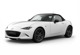 Mazda MX-5 Roadster in Arctic White body color in Prime-Line equipment