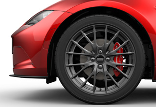 17 inch BBS forged (PE) on the Mazda MX-5 Roadster in the Homura trim level