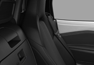 Seat material - (Side) Black cloth trim in the Mazda MX-5 Roadster Prime-Line trim level