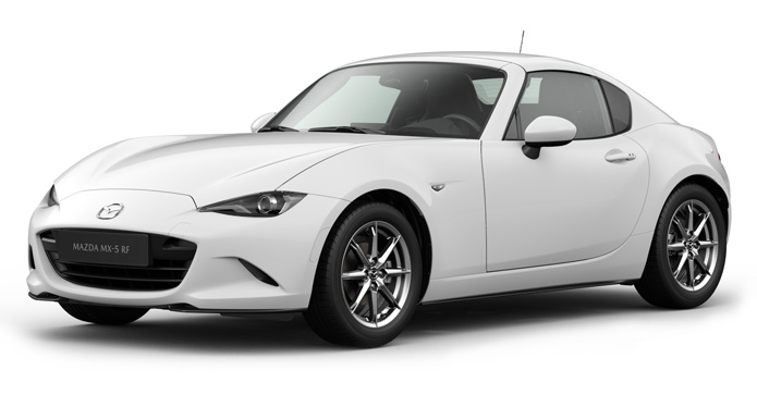 Mazda MX-5 RF v bílé barvě Arctic White