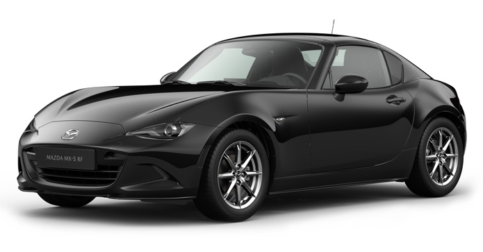 Mazda MX-5 RF v černé barvě Jet Black