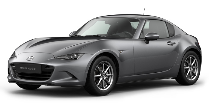 Mazda MX-5 RF v šedé barvě Machine Grey