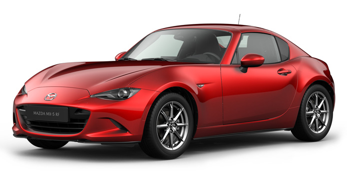 Mazda MX-5 RF v červené barvě Soul Red Crystal