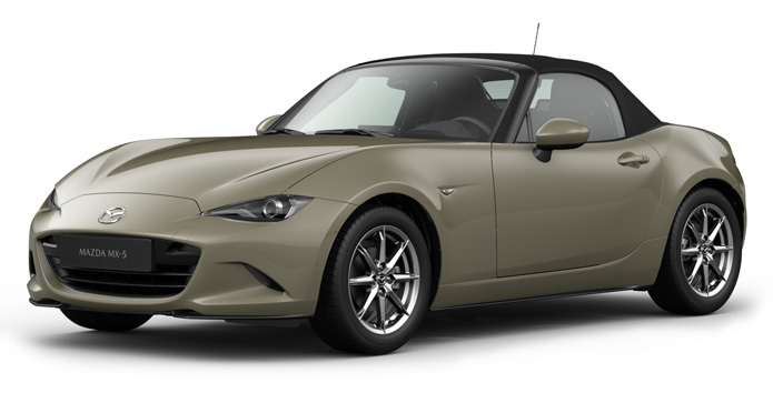 Mazda MX-5 Roadster v pískové barvě Zircon Sand