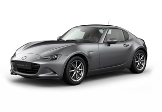 Mazda MX-5 RF i farven Machine Grey med Kazari-udstyr