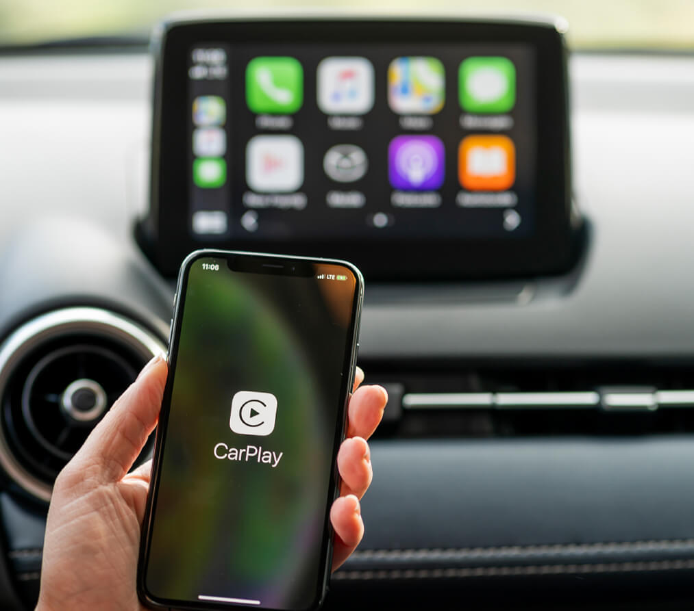 Trådløs Apple Carplay, 7” touch screen
