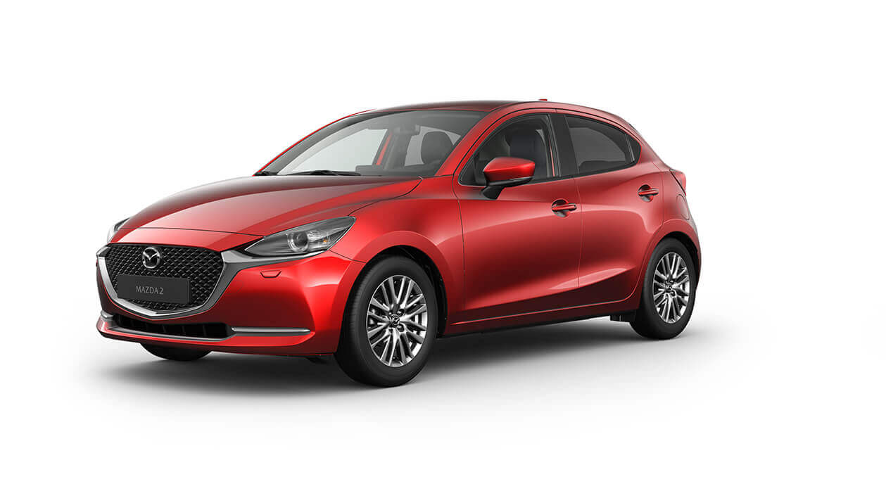 Mazda2 Außenfarbe Crystal Soul Rot